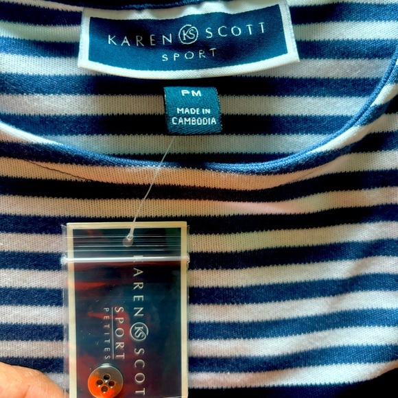 NWT Karen Scott Top. Super soft ! - Picture 3 of 5